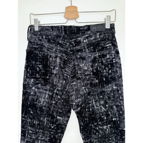 POLO RALPH LAUREN black silver metallic Arye Tompkins skinny cropped pants - Picture 9 of 12